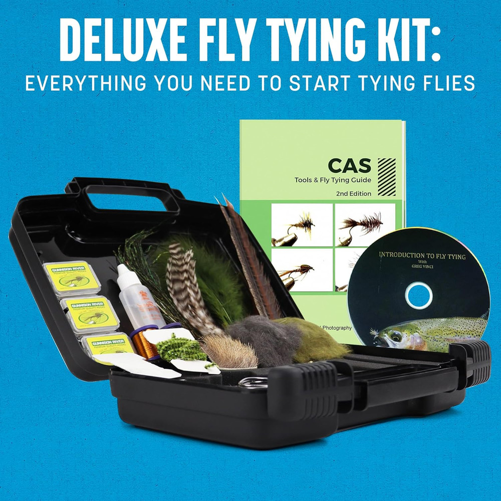 CREATIVE ANGLER Deluxe Fly Tying Kit - Complete Tools Kit, Ideal for Beginners a