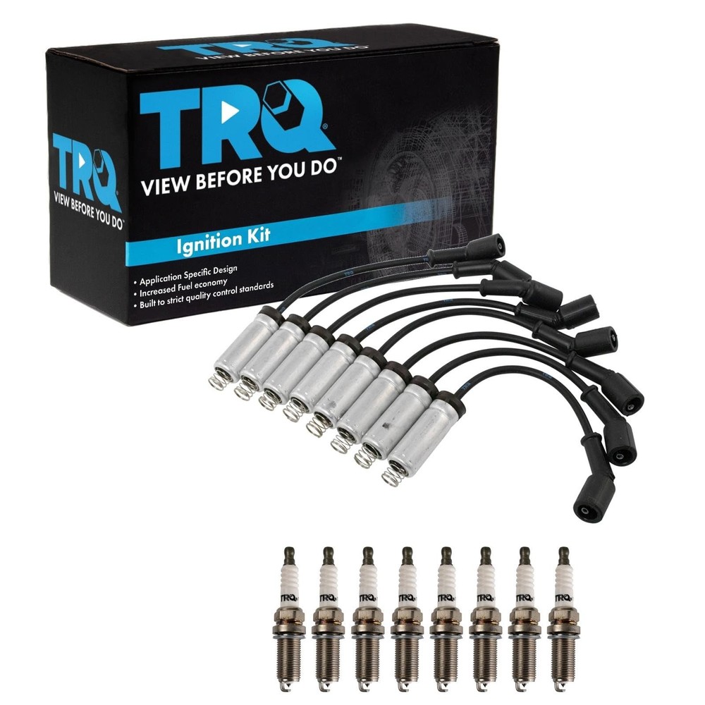TRQ Ignition Kit Spark Plug Wire Set Plugs 9 Piece Compatible OE Style