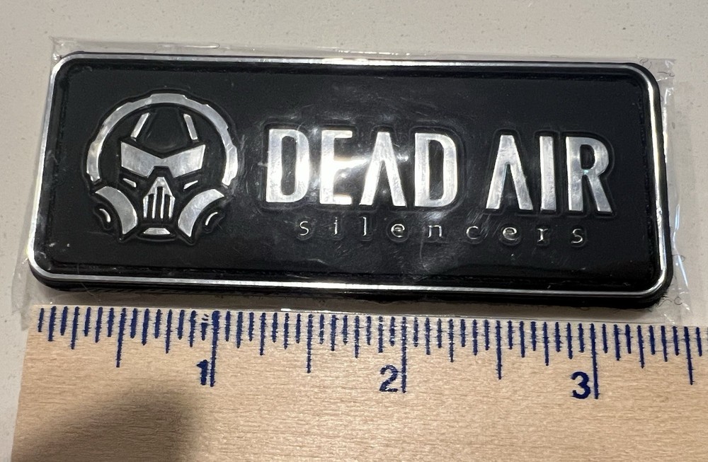 Dead Air Silencers Patch PVC Weapon Tactical Patch Black Silver Fall Out Mask