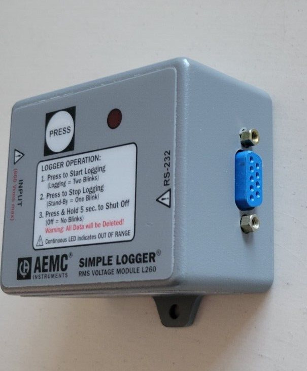 AEMC MODEL L260 SIMPLE LOGGER- RMS VOLTAGE - FREE SHIP TO US