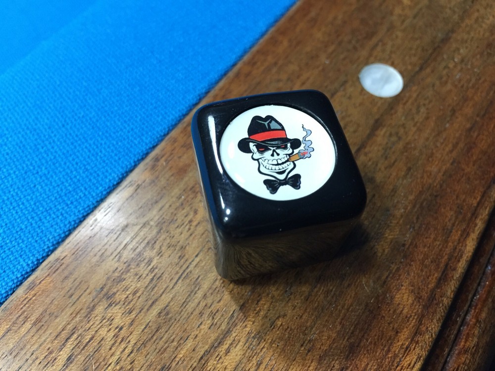 Skull Billiard Pool Cue Tip Chalk Holder Table Chalker