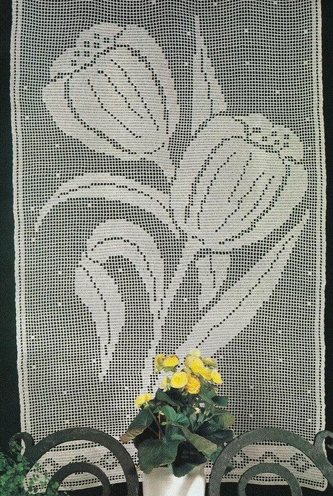 SPRINGTIME Jumbo Tulips Curtain/Doily/Crochet Pattern INSTRUCTIONS ONLY