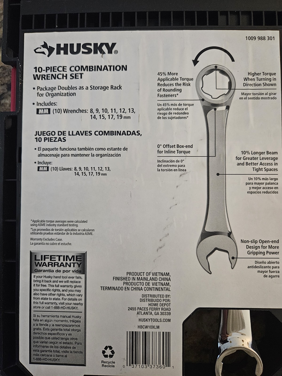 Husky BITE SAE & MM Combo Wrench Sets (2 SETS With 10-Pieces In Each Set, ) NEW