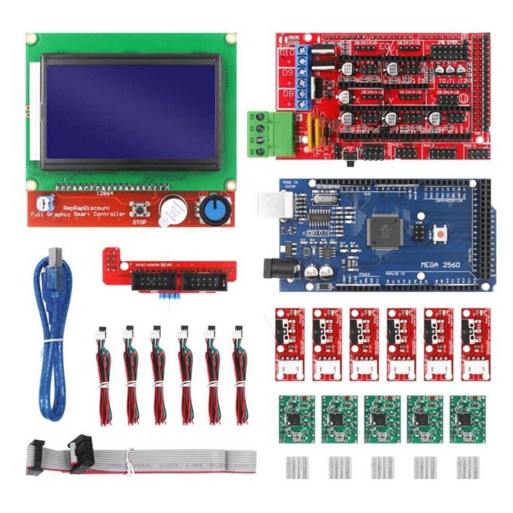 CNC Plastic 3D Printer Kit with Mega 2560 Boa RAMPS 1.4 Controller LCD 12864