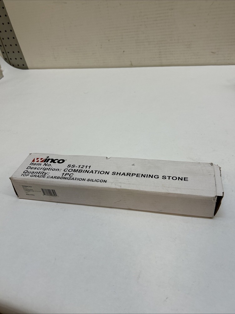 Winco Fine/Grain Knife Sharpening Stone, 12-Inch,Medium