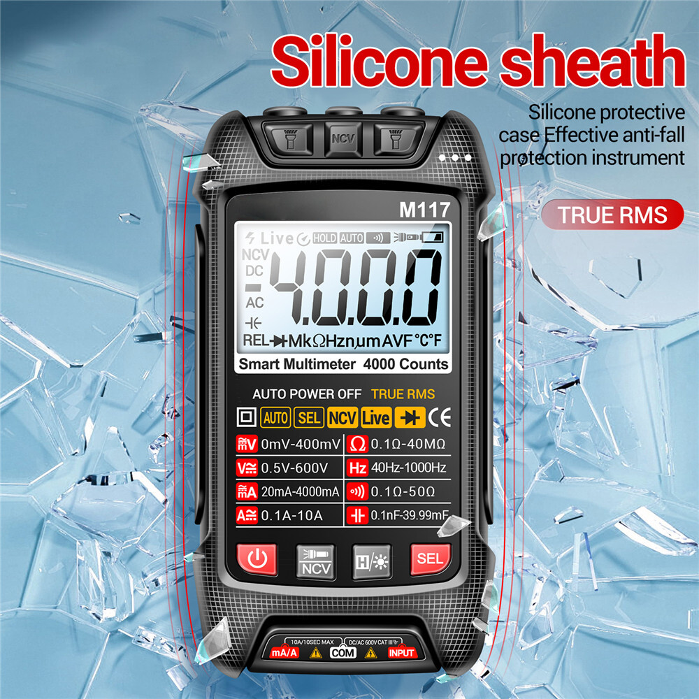 ANENG M117 Digital Multimeter NCV AC/DC Voltmeter Current 4000 Count True RMS