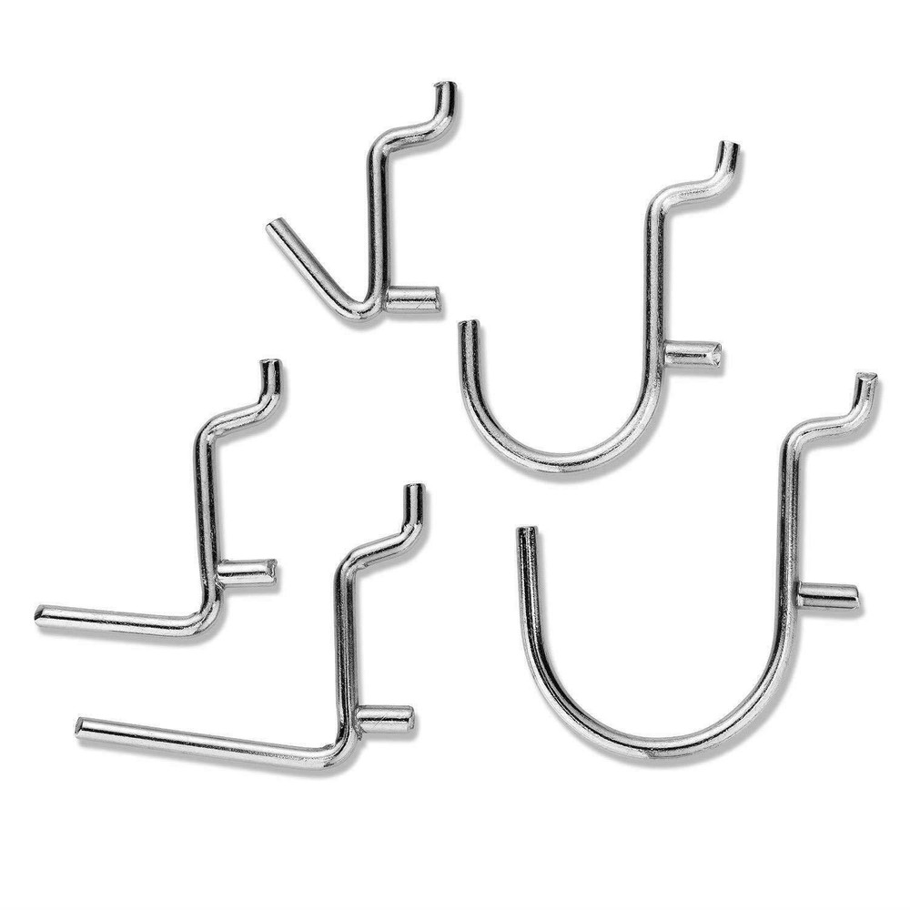 50 pc Pegboard Hook Organizer Assorted Set Peg Board Wall Shelf Tool Hanger