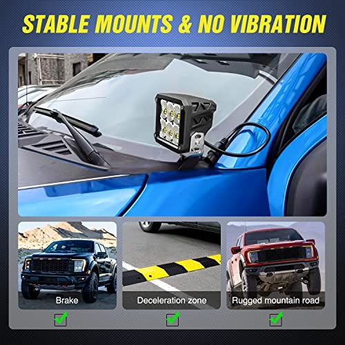 Ditch Light Bracket Hood Mount Brackets for Front A-Pillar For F150 2015-2023