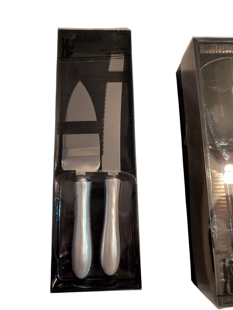 Original Box, Studio His & Hers Wedding Serving Set, Cake Knife w/Server