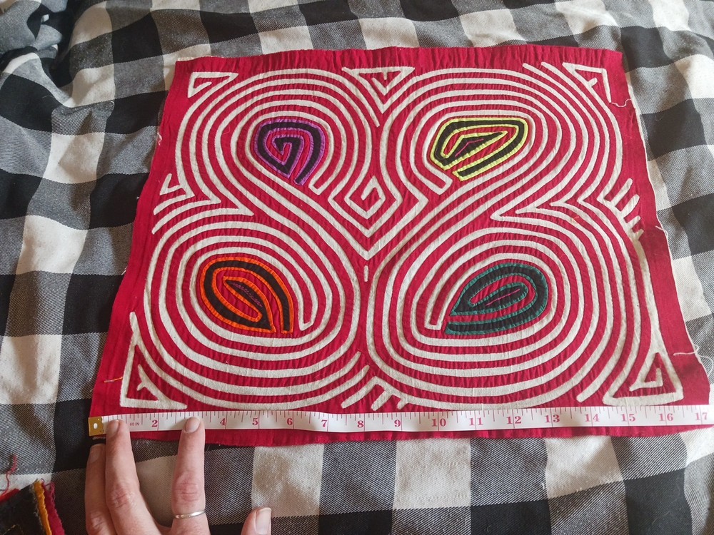Unframed Mola Panel From Panama Please See Pictures