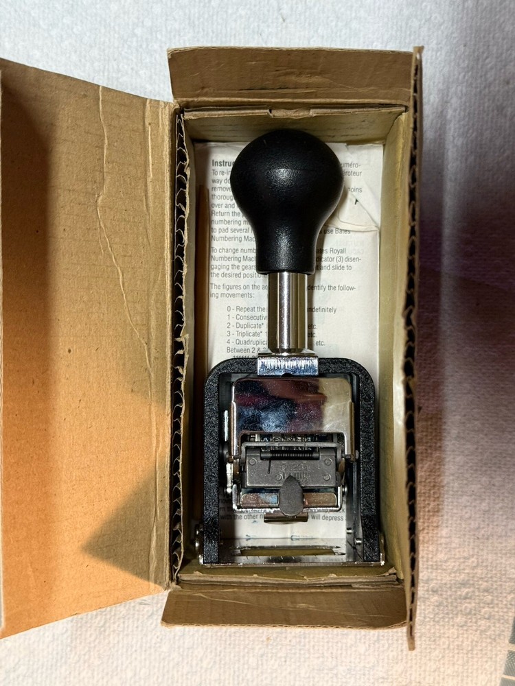 Bates Royall Automatic Numbering Machine # RNM6-7