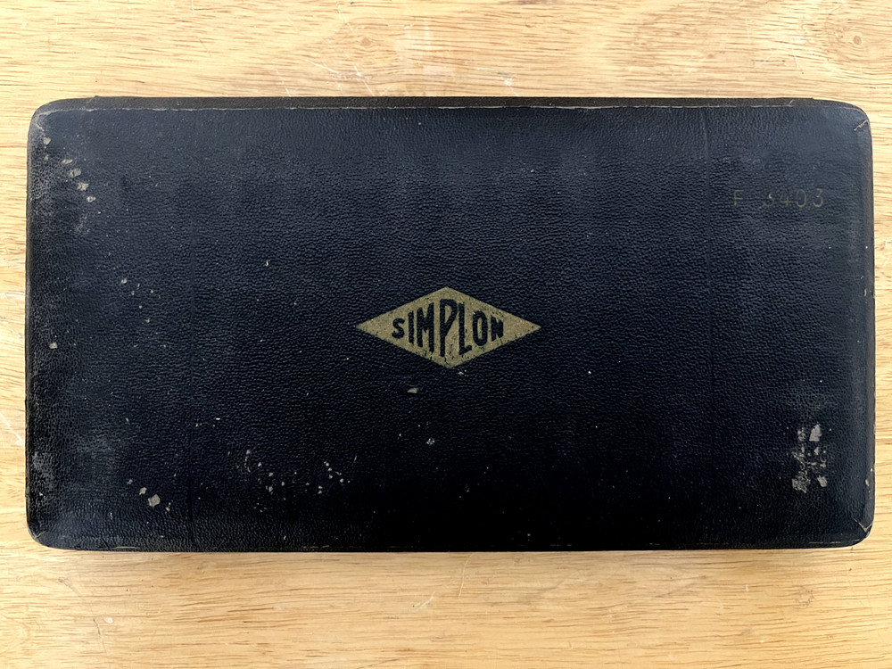 Antique Simplon F3403 Draughtsman Technical Drawing Instrument Compass Tool Case