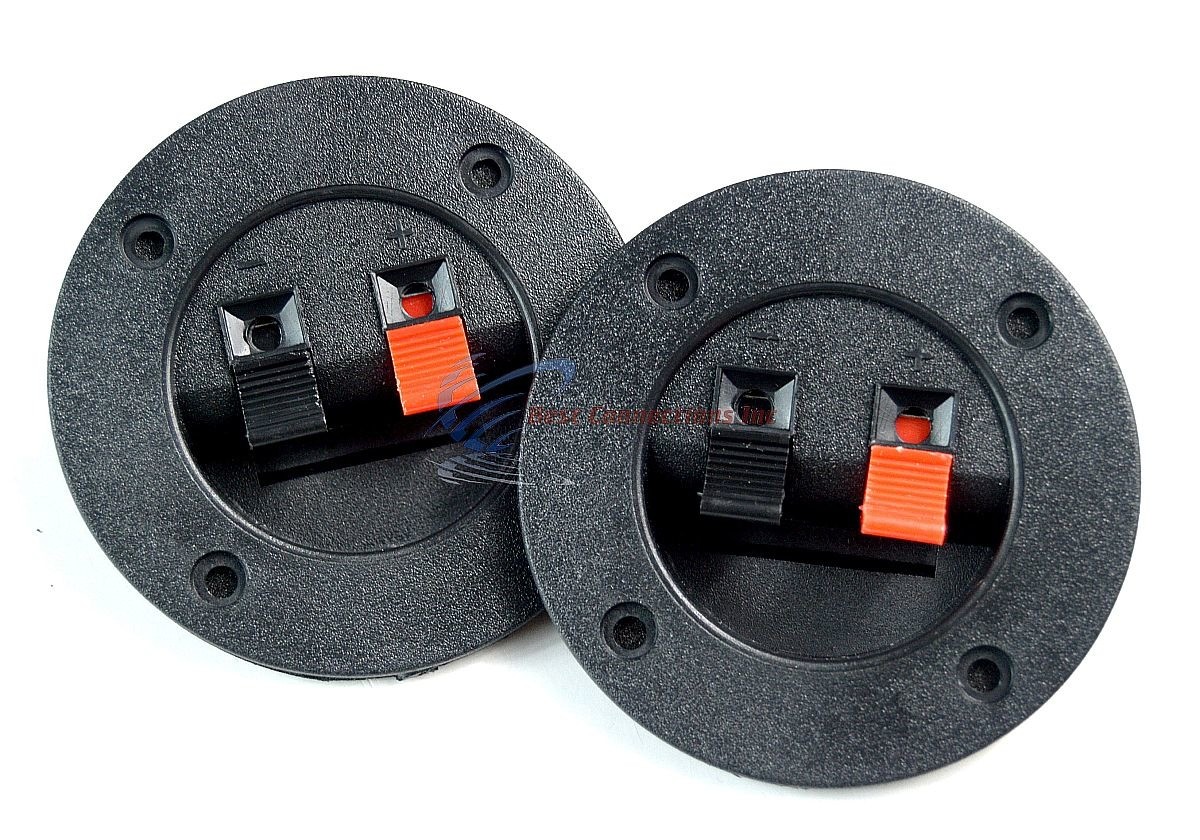 2 PACK  SPEAKER BOX ENCLOSURE TERMINAL CUPS W/ SPRING CONNECTORS
