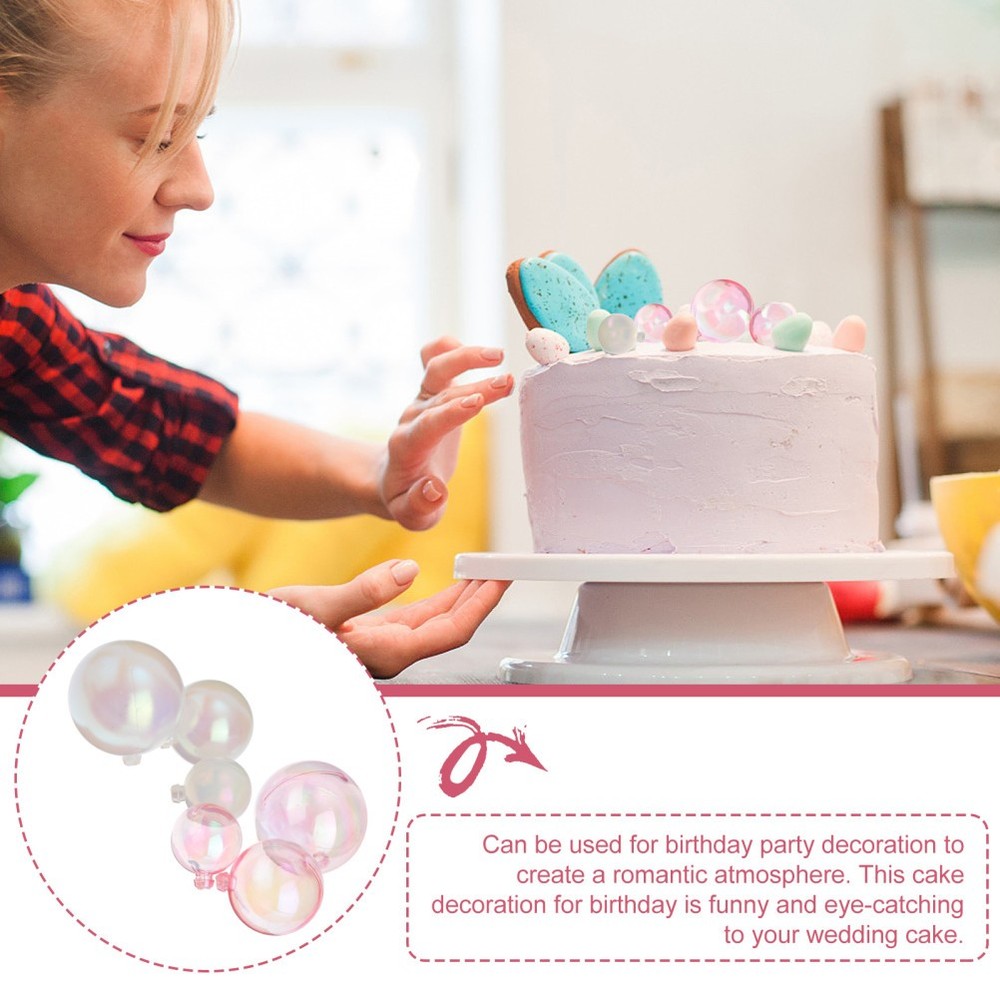 18 Pcs Cake Decorating Toppers Bubble Decorations for Party Balls Insert