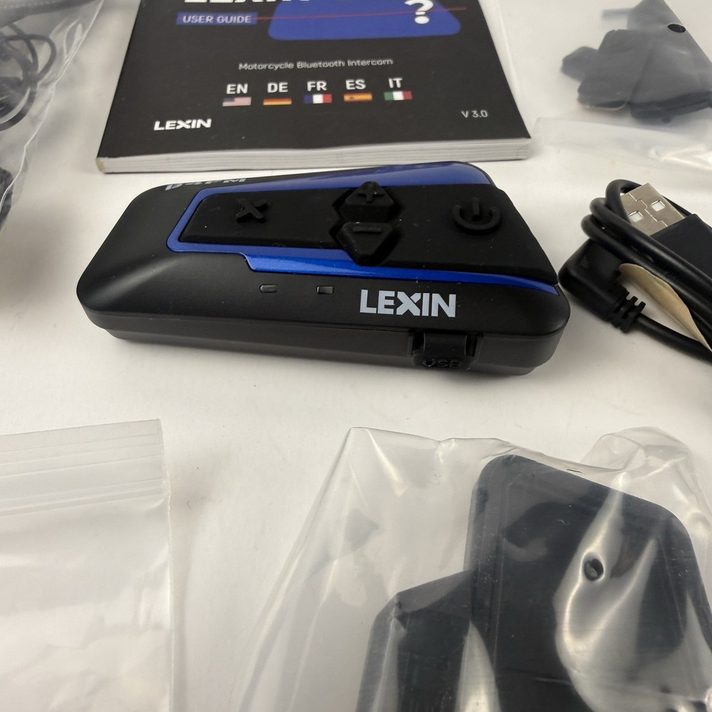 Lexin B4FM Motorcycle Bluetooth Intercom Single Unit Headset Communication