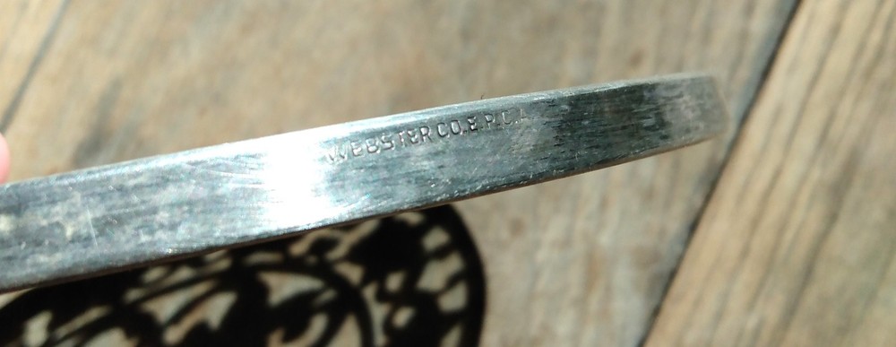 Vintage Webster Co EPCA Filigree Silver Plate Glass Champagne Wine Tea Coaster