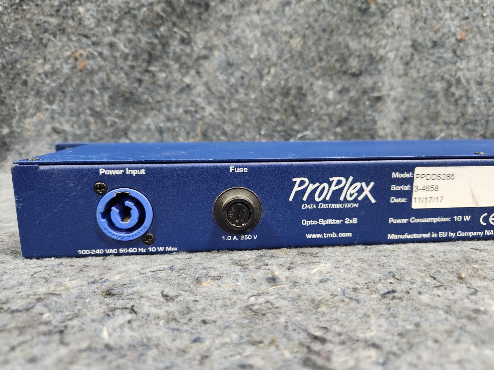 TMB ProPlex DMX512 Opto-Splitter 2x8 (2x 5-Pin XLR In, 8x Out) PPDDS285 Rackmoun