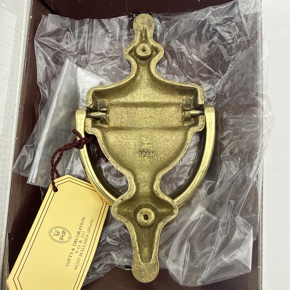 Solid Brass Spanish Door Knocker New Open Box