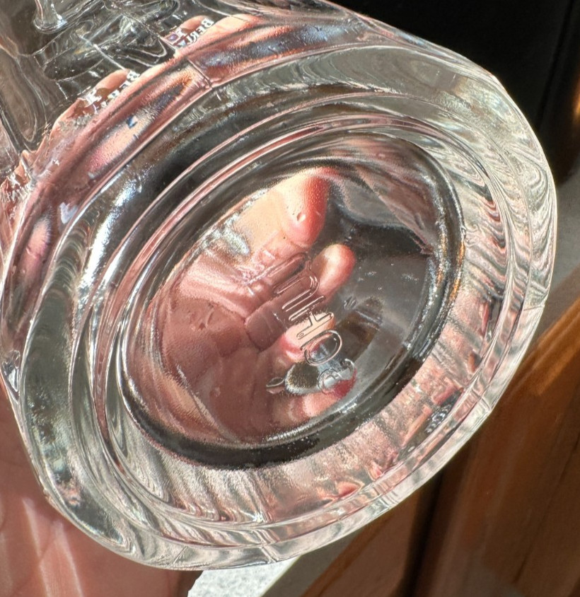 Berliner Pilsner Clear Glass Stein Mug One Pint Bear Logo