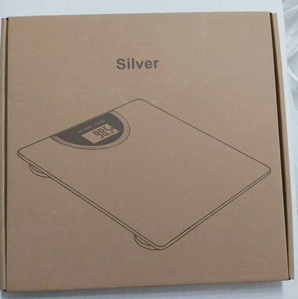BalanceFrom Bathroom Scale Digital Body Weight with Step-On Technology - Silver 