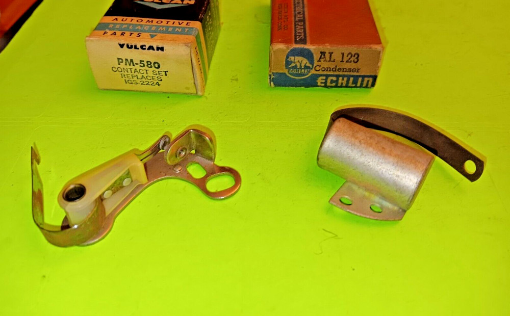 CONTACT POINTS & CONDENSER 1954 1955 WILLYS STUDEBAKER KAISER AUTOLITE IGN