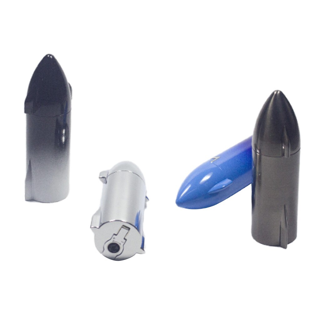 Ever Tech Double Jet Torch Metal Space Rocket Lighter Adjustable Refillable