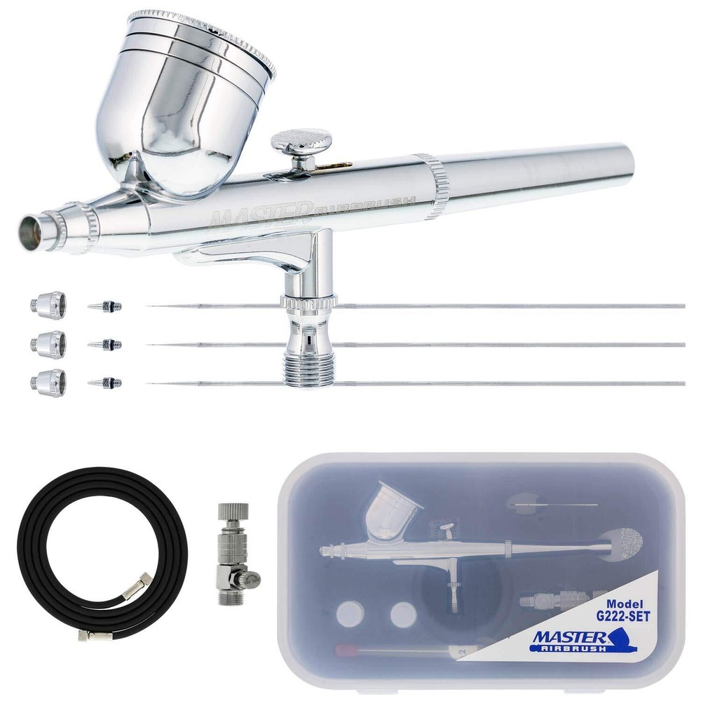 Master Performance G222 Pro Set with 3 Nozzle Sets (0.2, 0.3 & 0.5mm Needles,...