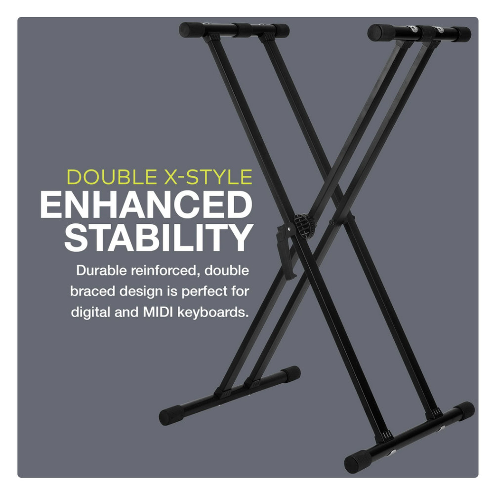 Knox Gear Adjustable Double X Keyboard Stand