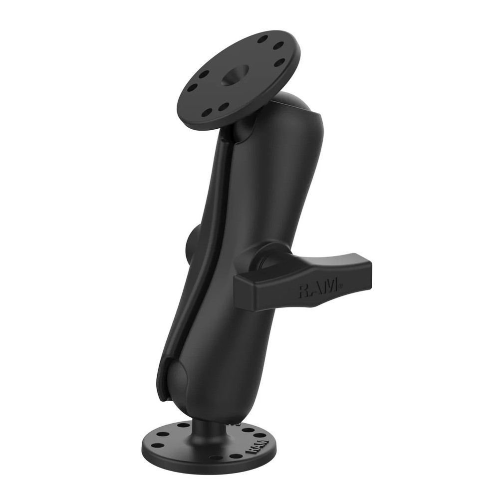 RAM Mount Double Ball Mount w. Two Round Plates, C Size, Medium, RAM-101U