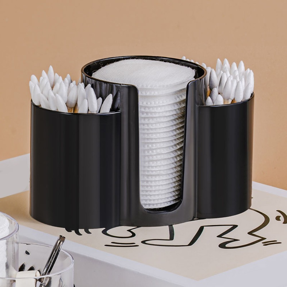3 in 1 Makeup Storage Box for Cotton Pads Swabs and Puff Organizing Solution