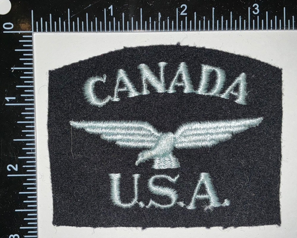 WWII CANADA USA RAF RCAF Eagle Wings Title Patch Sign Formation