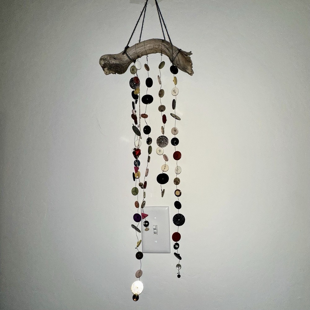 Handcrafted Buttons Windchime 25 Inches Long