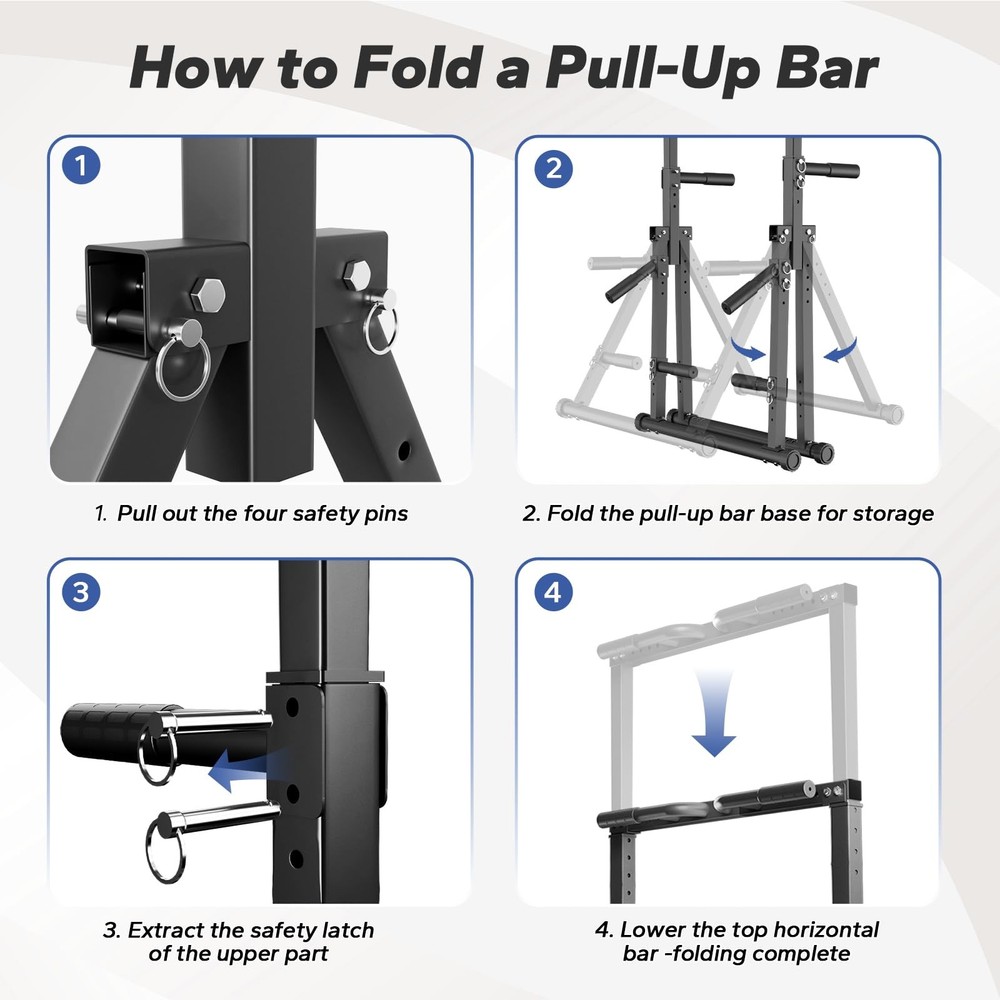 Foldable Pull Up Bar Free Standing, Strength Training Pull-up Bars Adjustable...