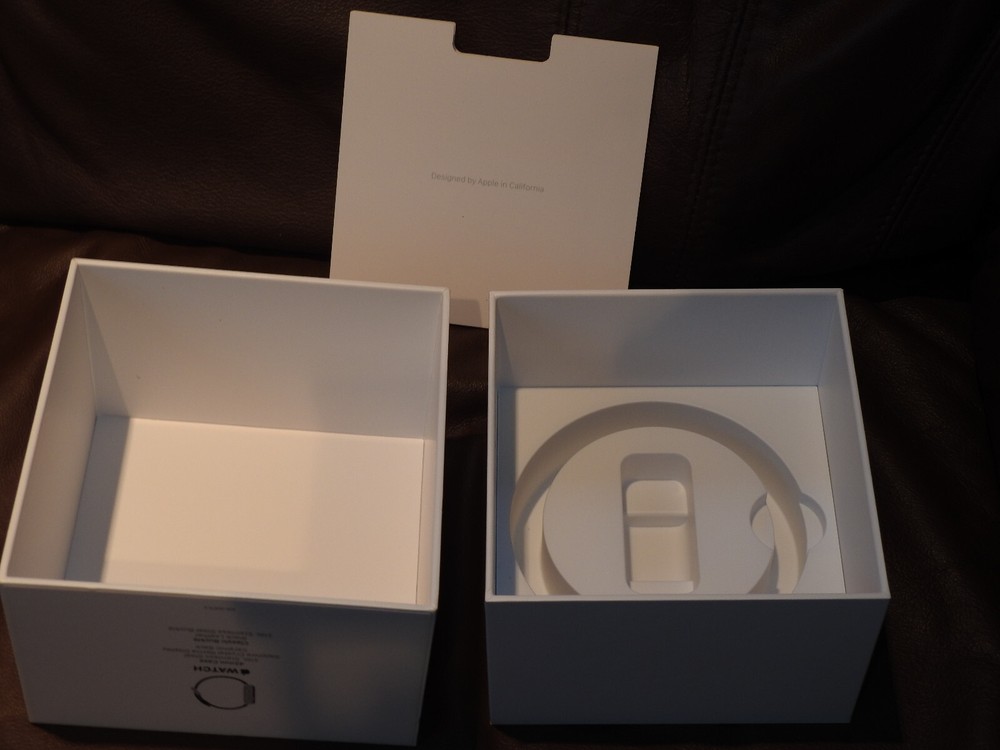 1ST GEN APPLE WATCH Model A1554 BOX EMPTY, BOX ONLY MANUAL SLEEVE- ALSO EMPTY