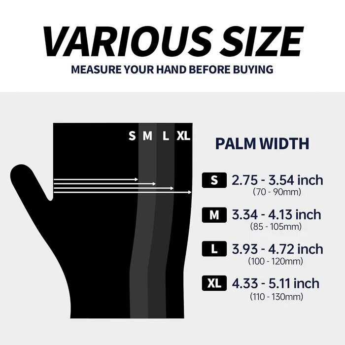 GP CrGP Craft Black Nitrile Gloves Disposable Latex-Free (100/count) 5 Mil Thick