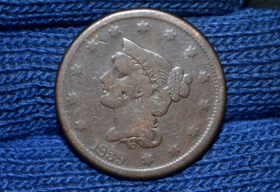 1839 LARGE CENT ** Head of 1840