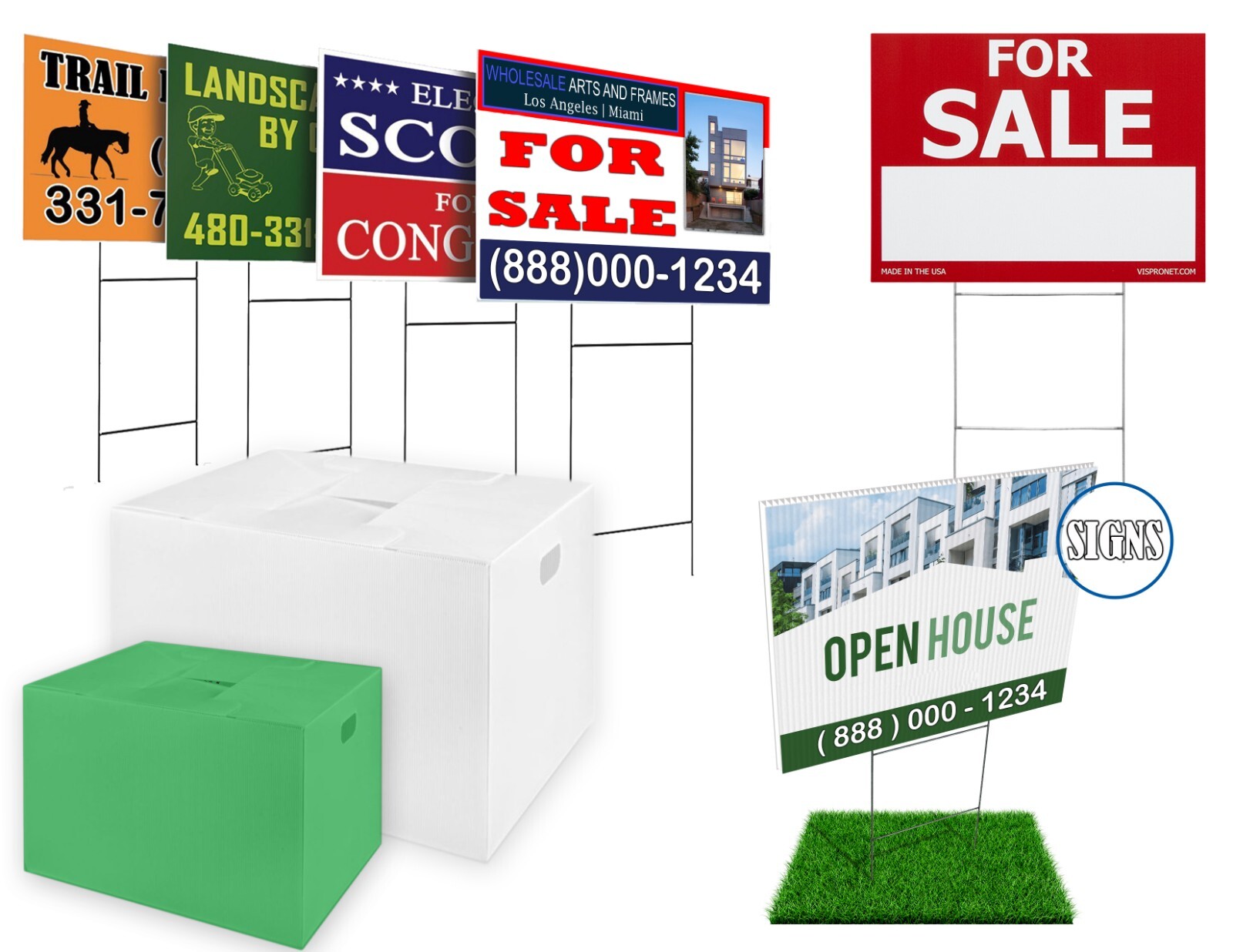 4mm Corrugated Yellow Plastic Sheets 18x24 24x36 24x48 36x36 Coroplast Sign SALE