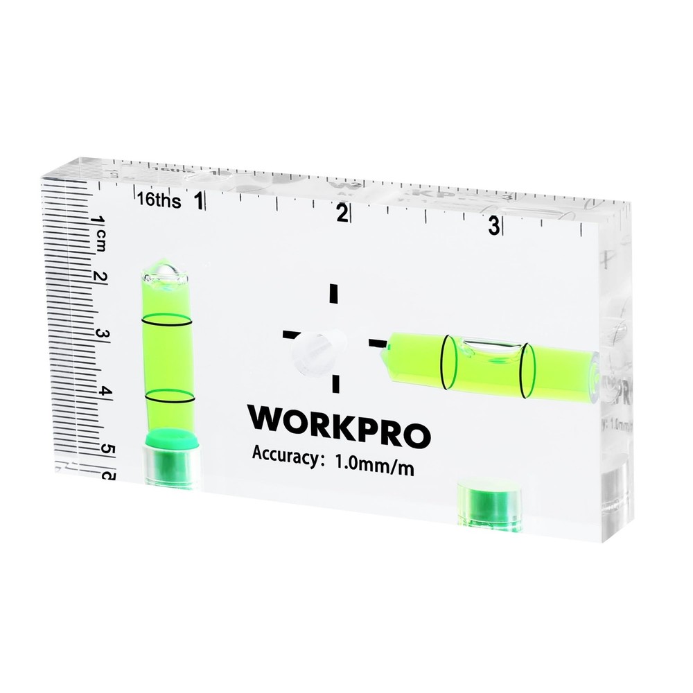 WORKPRO Small Level, 3-3/4 Inch Mini Level Tool, Inch, Transparent