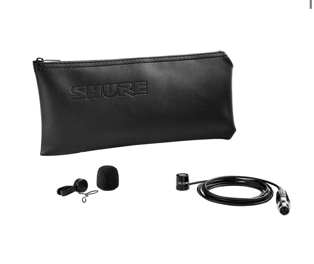 Shure WL183M/O-TQG Lavalier Microphone Omnidirectional TA4F Black