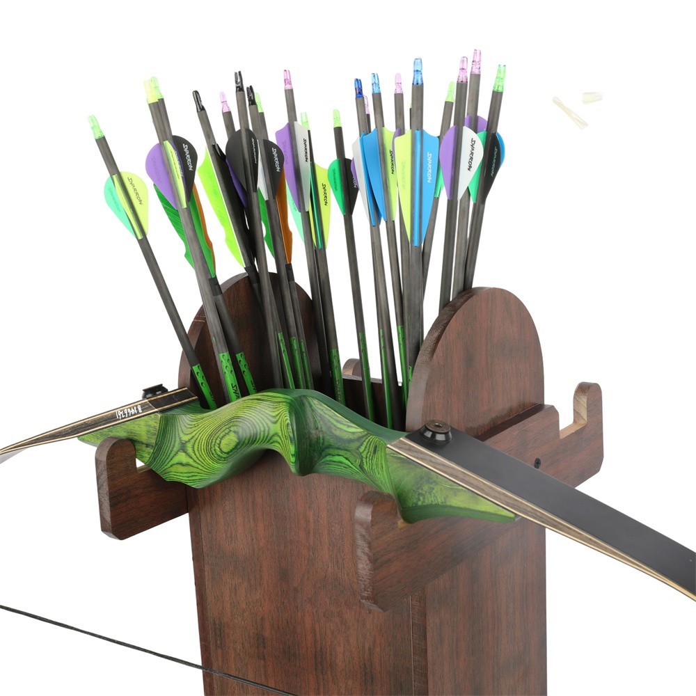 Solid Wooden Quiver Bow Stand Thickened Shoot Target Practice Archery Arrow Case