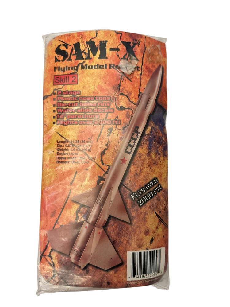 Custom Rocket Kit SAM-X Flying Model Rocket Length 14.38"