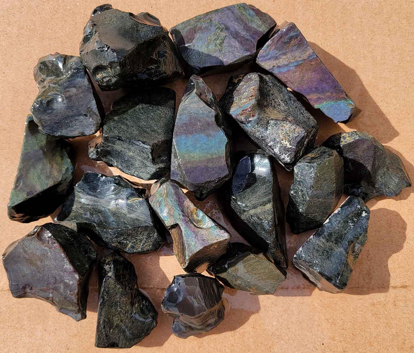 Random Pull RARE Mexican Velvet Obsidian Rough! Old Stock!
