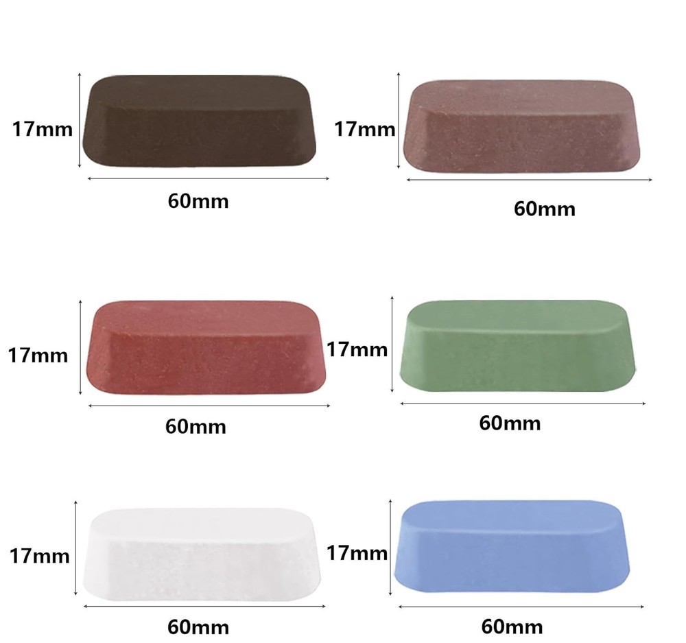 6 Pcs Metal Buffing Polishing Compound for Buffing Wheel, Buffing Wheel Compound