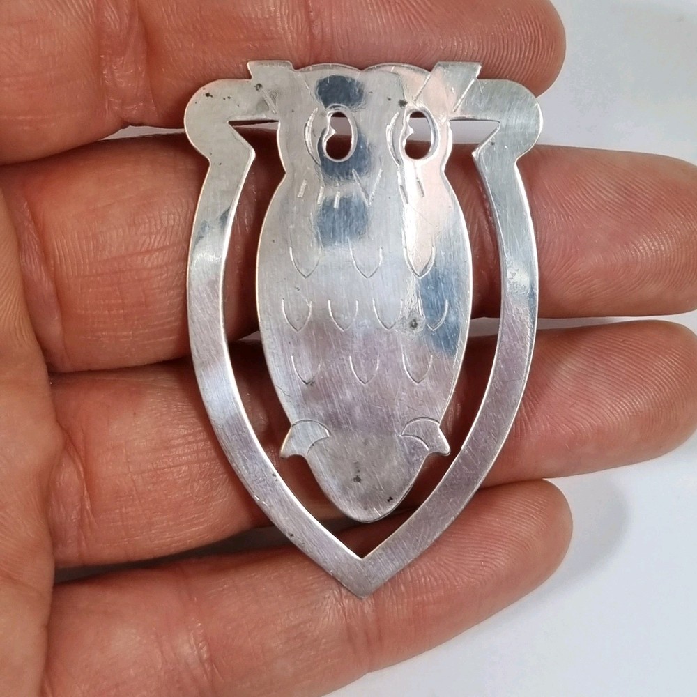 Solid Silver Novelty Bookmark Owl Birmingham 1991 Harrison Brothers & Howson