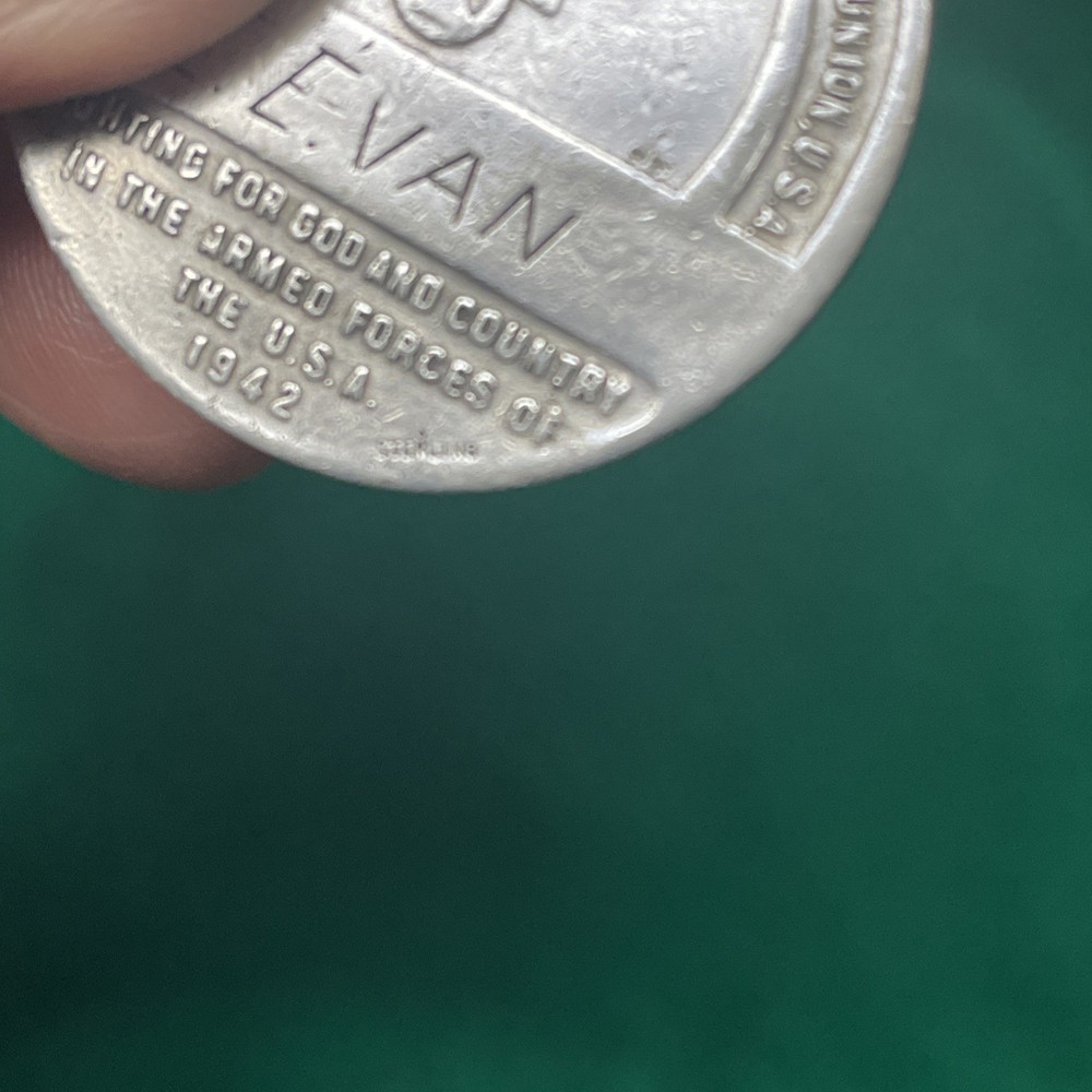 UNIQUE WW2 Sterling Immaculate Conception Medal, Catholic Slavic Union