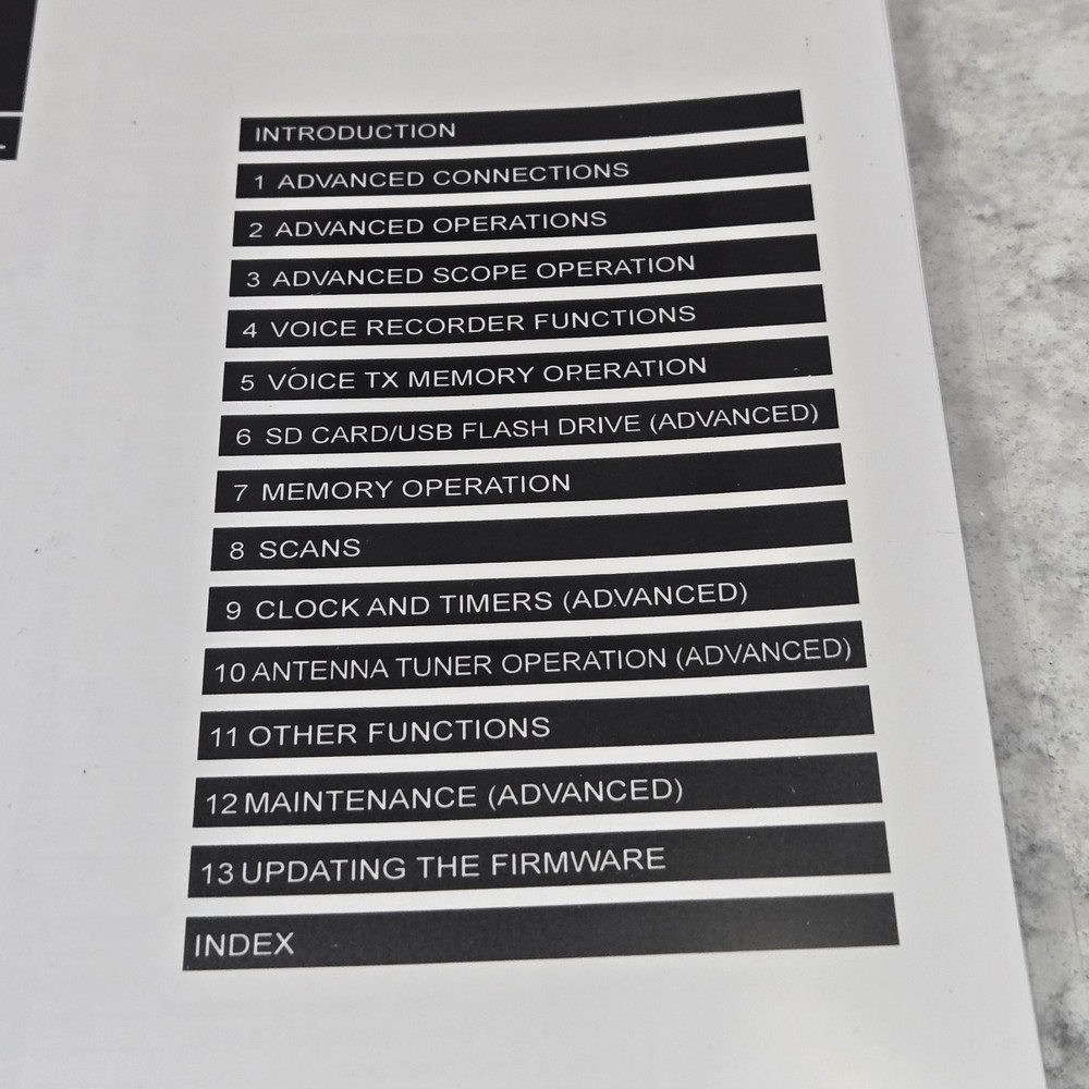 Icom IC-7610 Advanced Instruction Manual Full Color & Protective Plastic Covers
