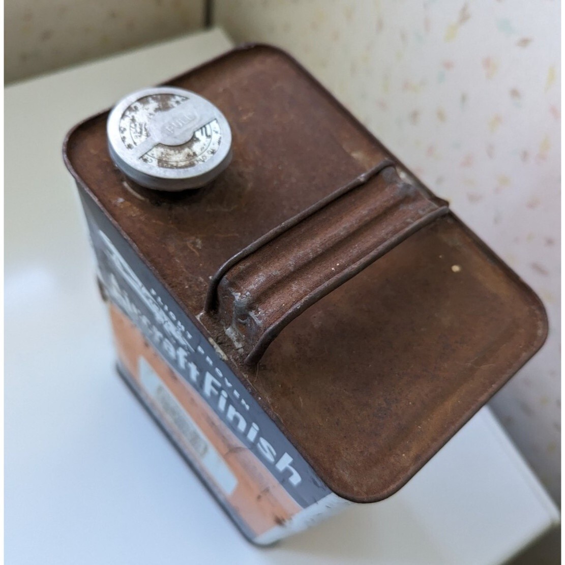 RANDOLPH PRODUCTS Flight Proven Aircraft Finish Tin Airplane Graphic Vintage