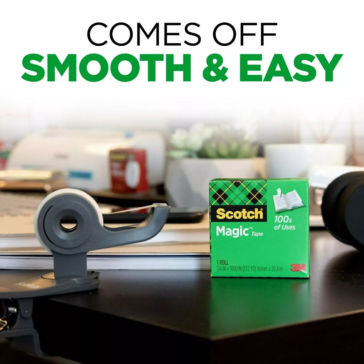 Scotch Magic Tape Refill 3/4" x 1000" Clear, 4 Pack