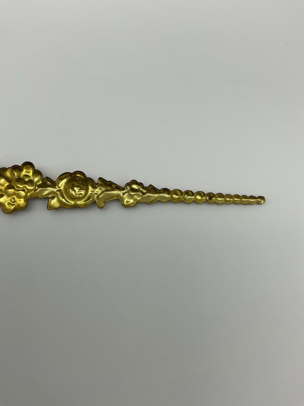 Brass Single Floral Accent Trim Piece 8 Inches Pliable