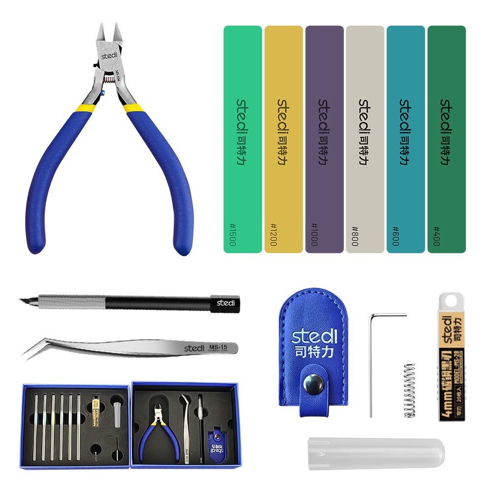 stedi Beginner's Model Assembly Tool Set Plastic Model Cutting and Sanding Tools